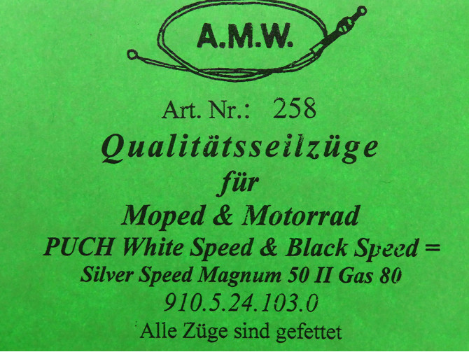 Bowdenzug Puch X50 2M Gaszug A.M.W.  product